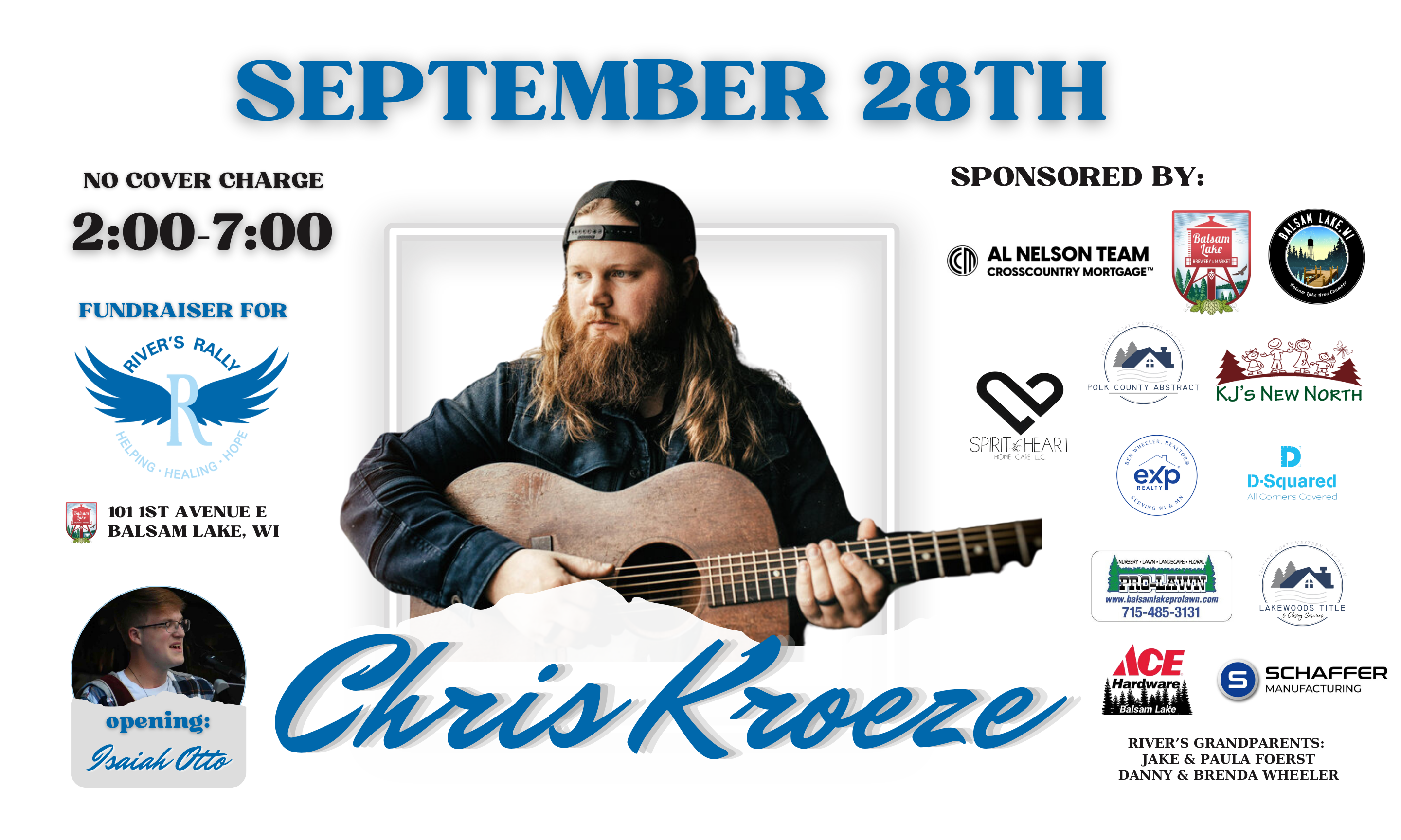 Chris Kroeze Banner (30 x 18 in)